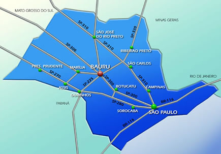 Mapa do Estado de São Paulo